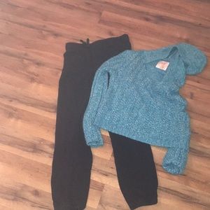 Sweatpants and sweater